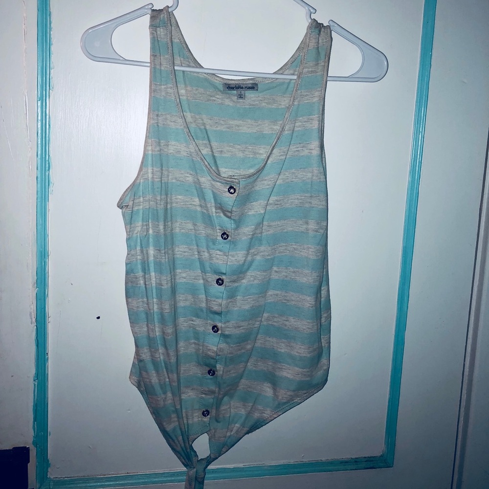 Charlotte Russe tie-front tank top